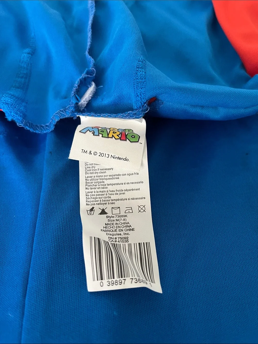 Super Mario Halloween Costume Size  Child S